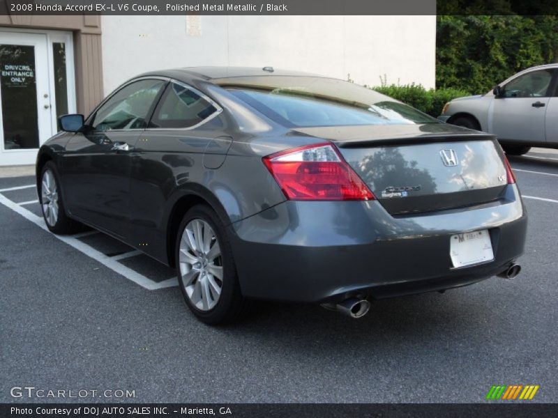 Polished Metal Metallic / Black 2008 Honda Accord EX-L V6 Coupe