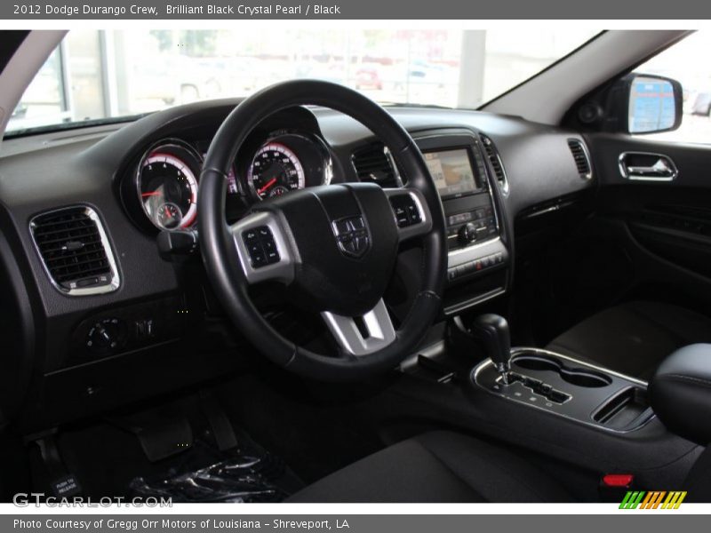 Brilliant Black Crystal Pearl / Black 2012 Dodge Durango Crew