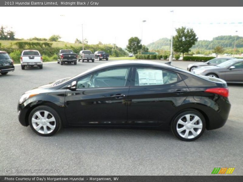 Midnight Black / Gray 2013 Hyundai Elantra Limited