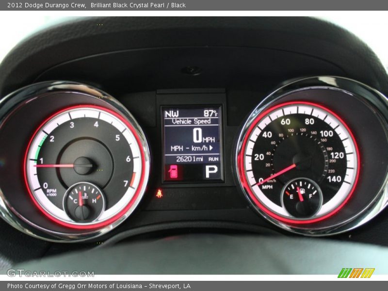 Brilliant Black Crystal Pearl / Black 2012 Dodge Durango Crew