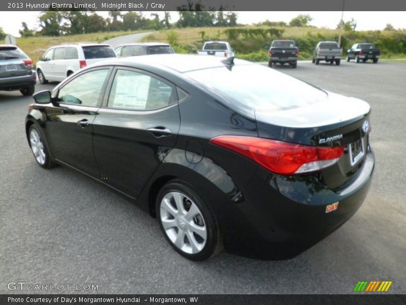 Midnight Black / Gray 2013 Hyundai Elantra Limited