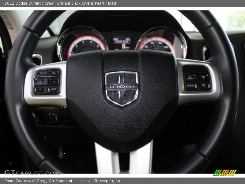 Brilliant Black Crystal Pearl / Black 2012 Dodge Durango Crew