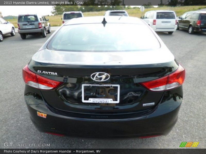 Midnight Black / Gray 2013 Hyundai Elantra Limited