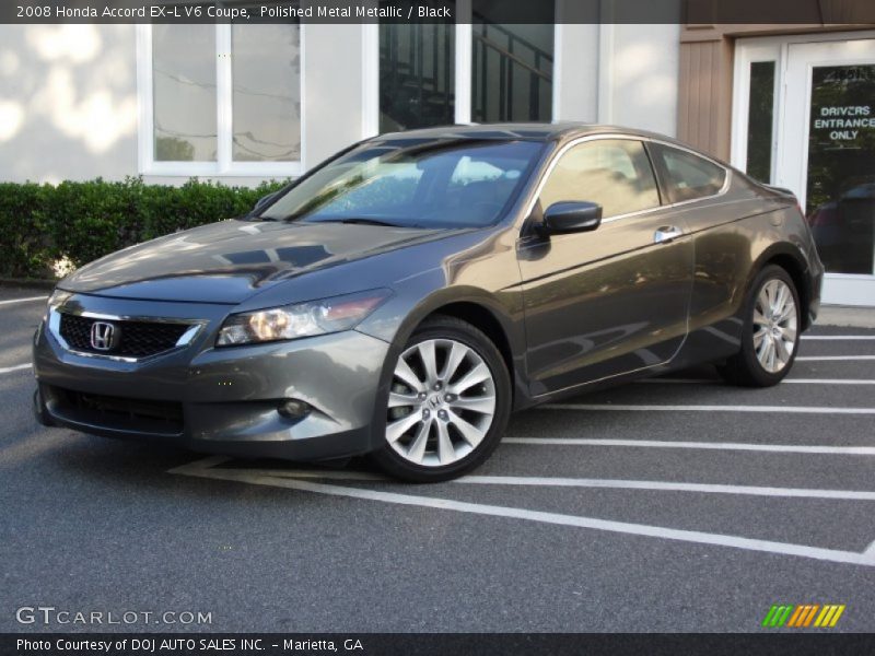 Polished Metal Metallic / Black 2008 Honda Accord EX-L V6 Coupe