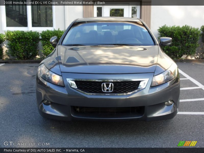 Polished Metal Metallic / Black 2008 Honda Accord EX-L V6 Coupe