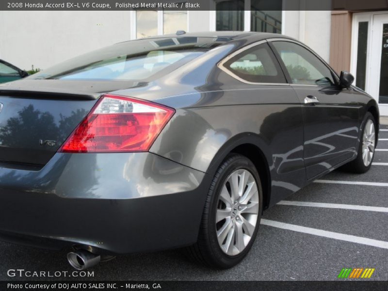 Polished Metal Metallic / Black 2008 Honda Accord EX-L V6 Coupe