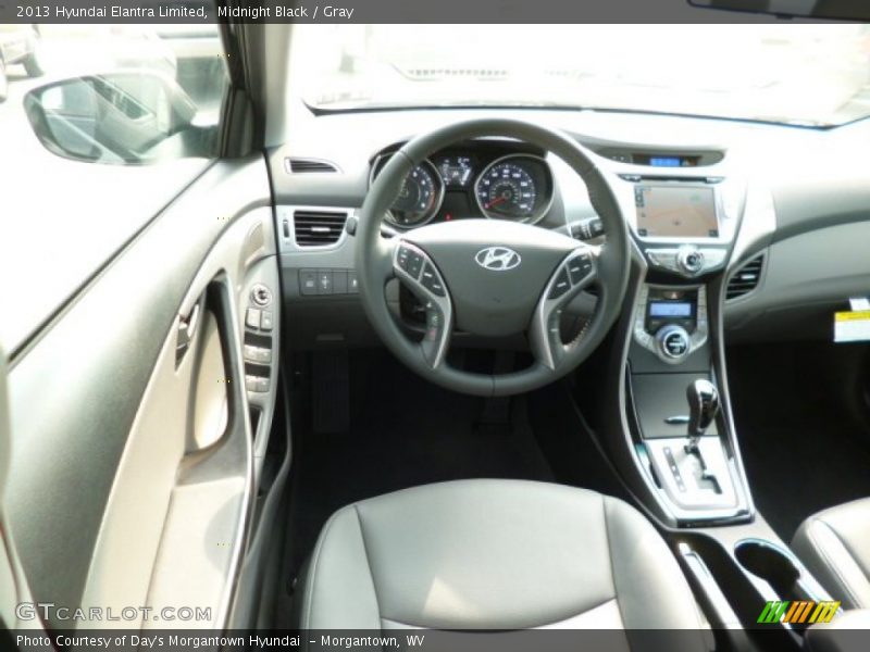 Midnight Black / Gray 2013 Hyundai Elantra Limited