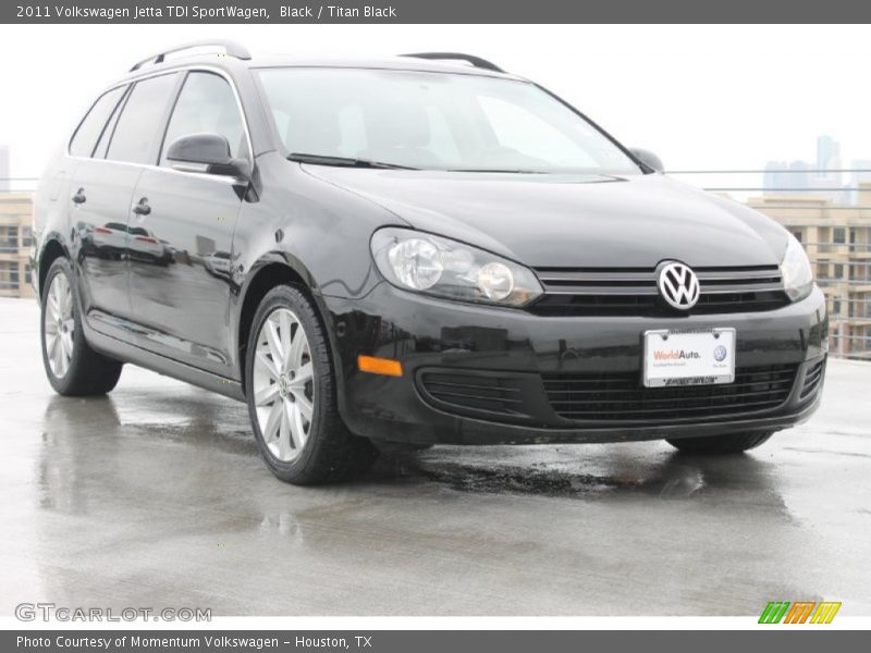 Black / Titan Black 2011 Volkswagen Jetta TDI SportWagen