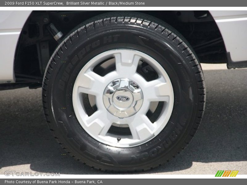 Brilliant Silver Metallic / Black/Medium Stone 2009 Ford F150 XLT SuperCrew