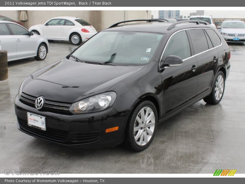 Black / Titan Black 2011 Volkswagen Jetta TDI SportWagen