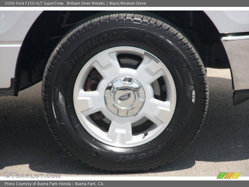 Brilliant Silver Metallic / Black/Medium Stone 2009 Ford F150 XLT SuperCrew