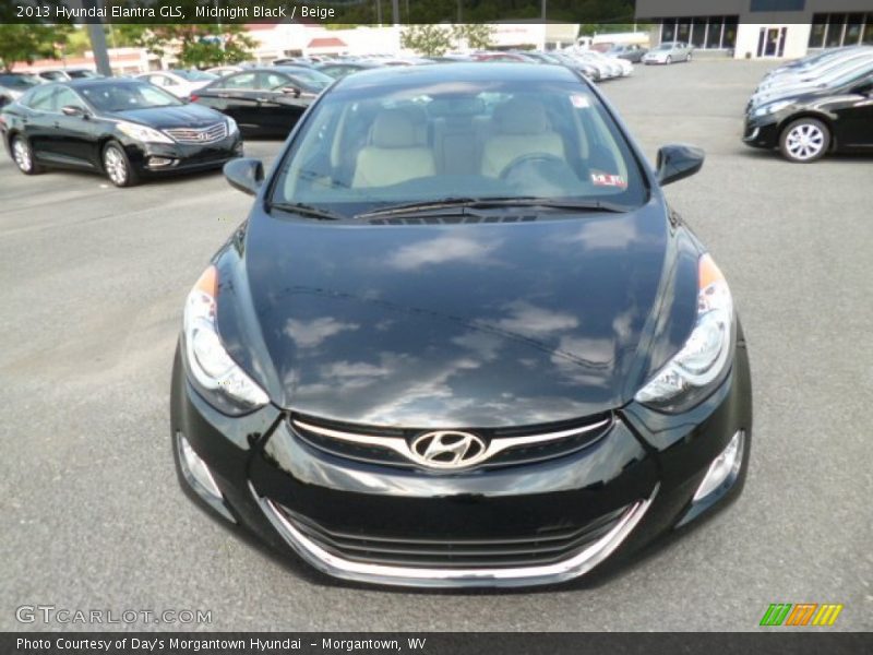 Midnight Black / Beige 2013 Hyundai Elantra GLS