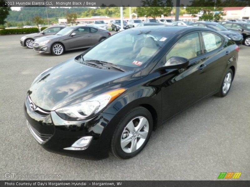 Midnight Black / Beige 2013 Hyundai Elantra GLS