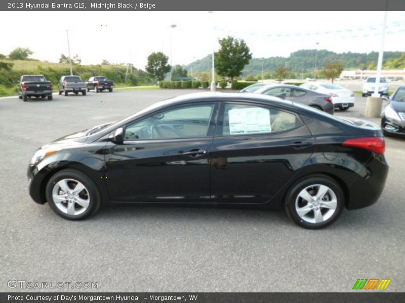 Midnight Black / Beige 2013 Hyundai Elantra GLS