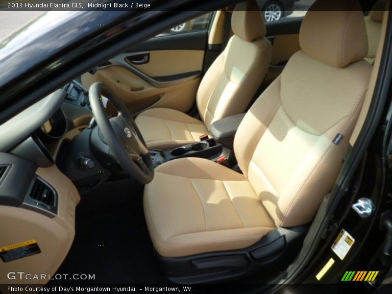 Midnight Black / Beige 2013 Hyundai Elantra GLS