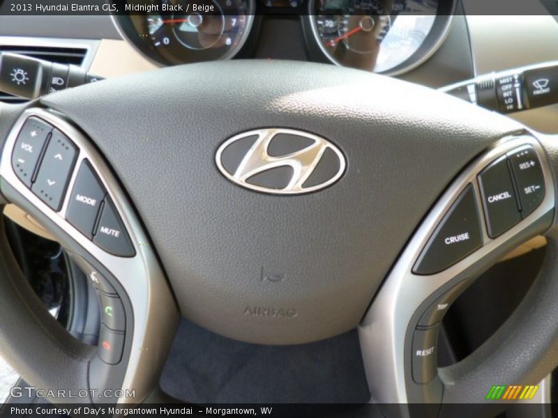 Midnight Black / Beige 2013 Hyundai Elantra GLS