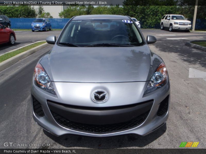 Liquid Silver Metallic / Black 2013 Mazda MAZDA3 i Touring 5 Door