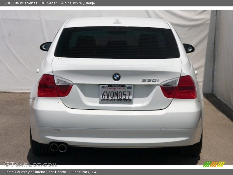 Alpine White / Beige 2006 BMW 3 Series 330i Sedan