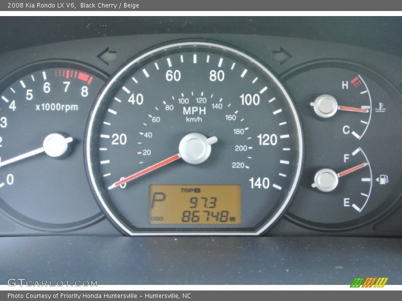 Black Cherry / Beige 2008 Kia Rondo LX V6