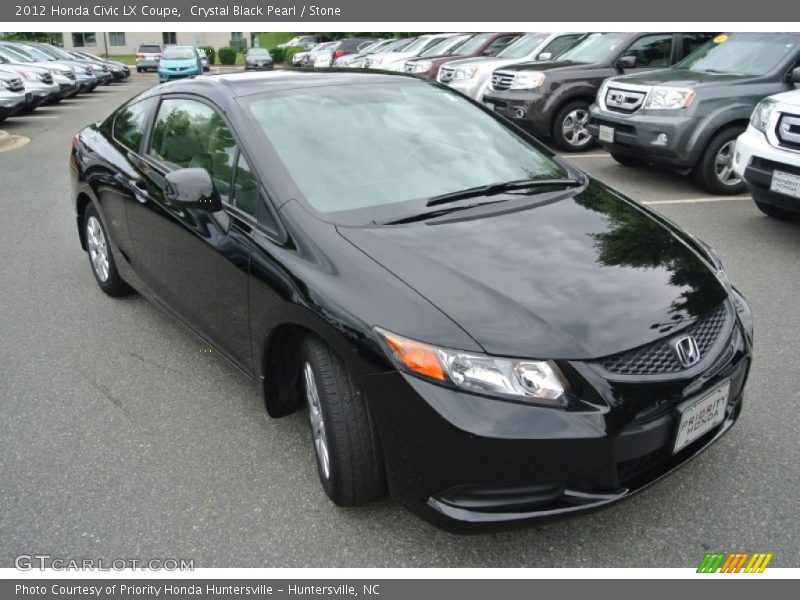 Crystal Black Pearl / Stone 2012 Honda Civic LX Coupe