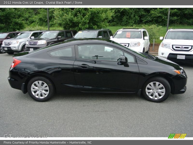 Crystal Black Pearl / Stone 2012 Honda Civic LX Coupe