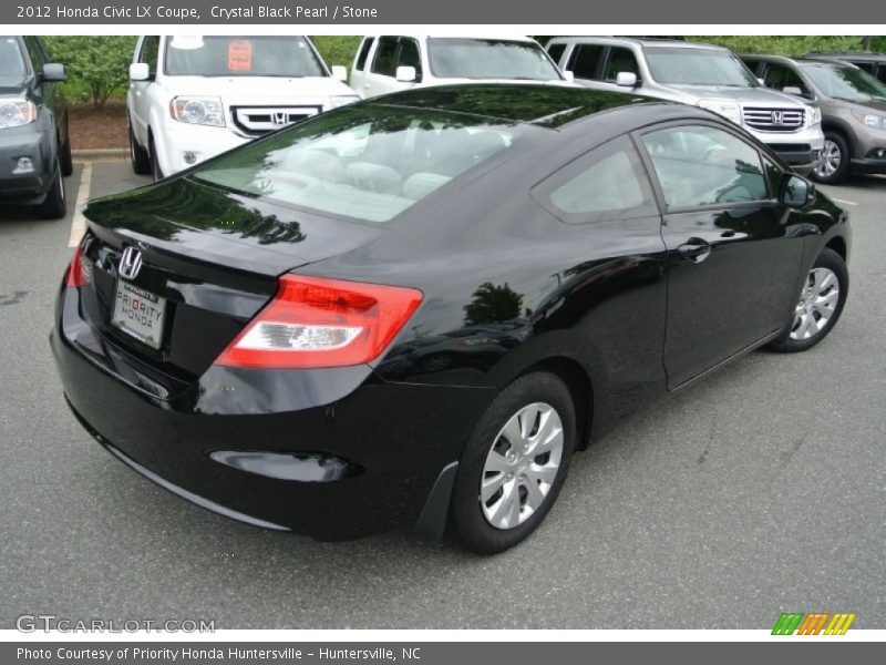 Crystal Black Pearl / Stone 2012 Honda Civic LX Coupe