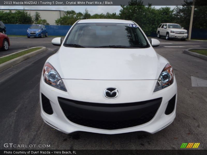 Crystal White Pearl Mica / Black 2013 Mazda MAZDA3 i Touring 5 Door