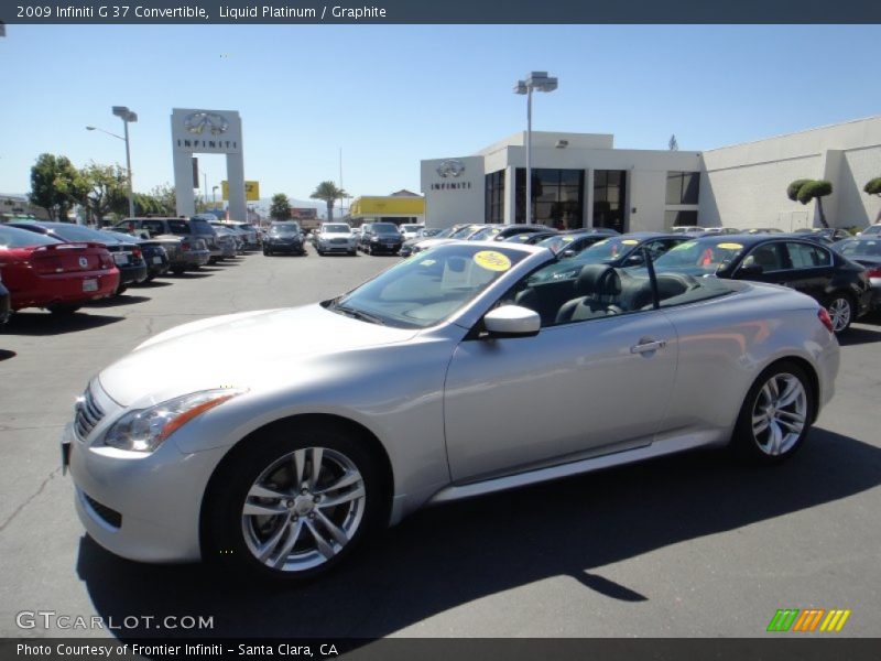 Liquid Platinum / Graphite 2009 Infiniti G 37 Convertible