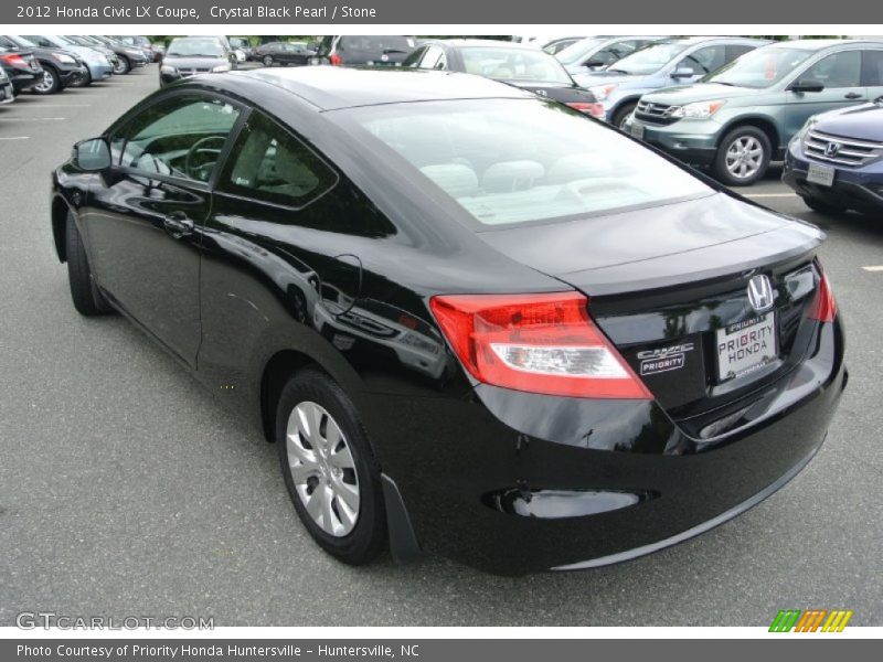 Crystal Black Pearl / Stone 2012 Honda Civic LX Coupe