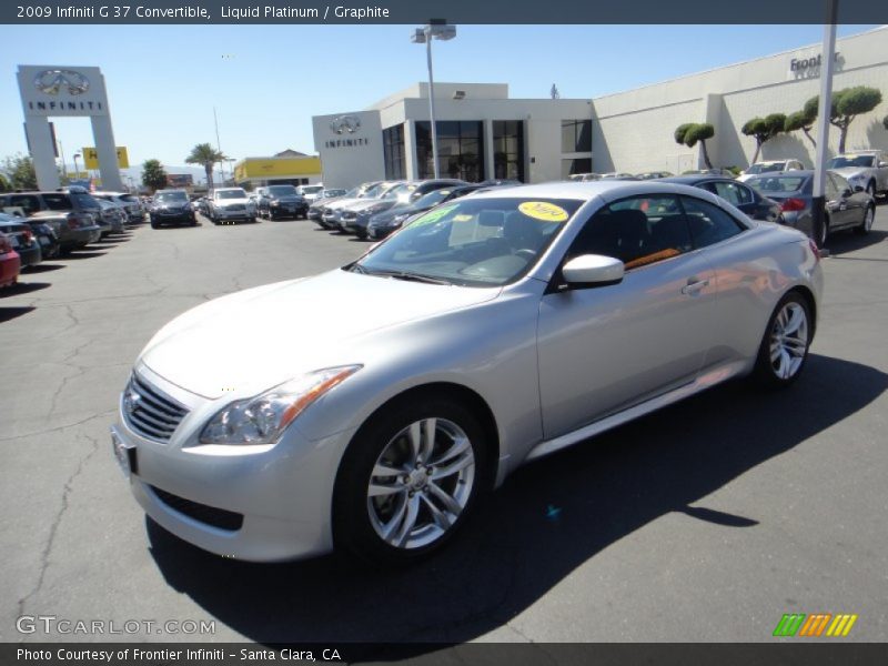 Liquid Platinum / Graphite 2009 Infiniti G 37 Convertible