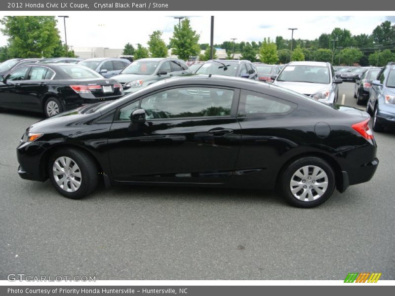 Crystal Black Pearl / Stone 2012 Honda Civic LX Coupe