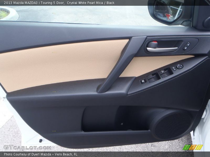 Crystal White Pearl Mica / Black 2013 Mazda MAZDA3 i Touring 5 Door