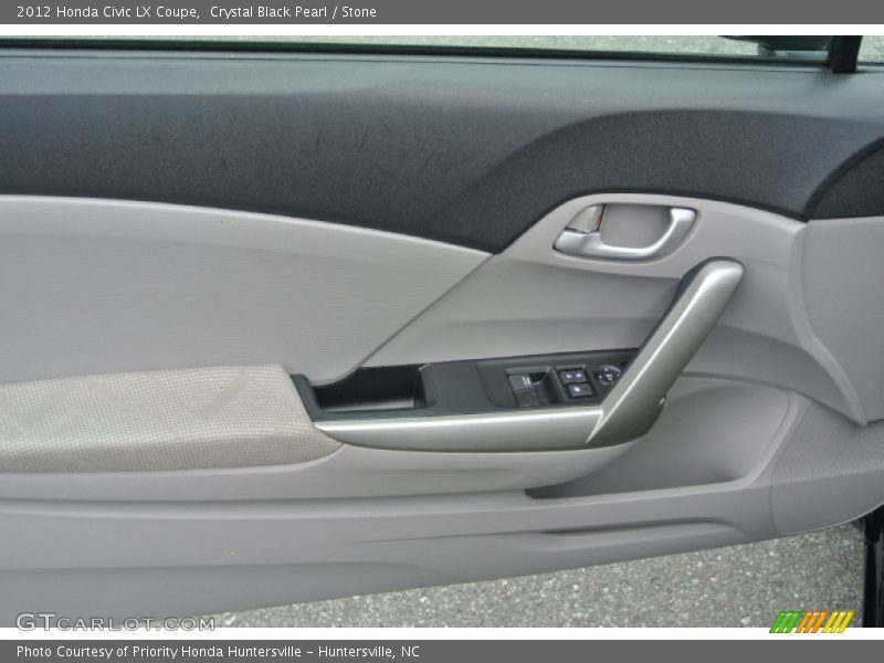 Crystal Black Pearl / Stone 2012 Honda Civic LX Coupe