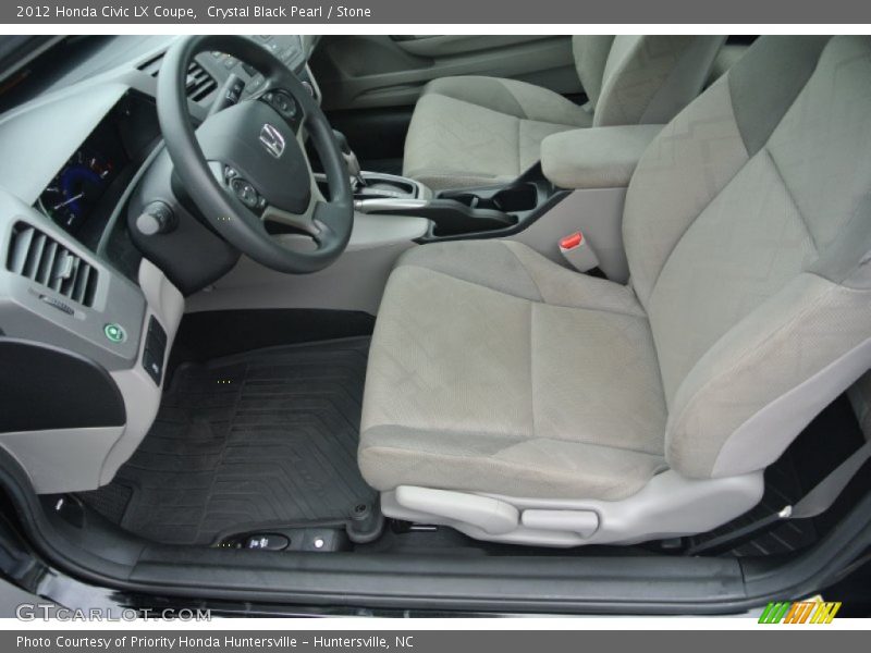 Crystal Black Pearl / Stone 2012 Honda Civic LX Coupe