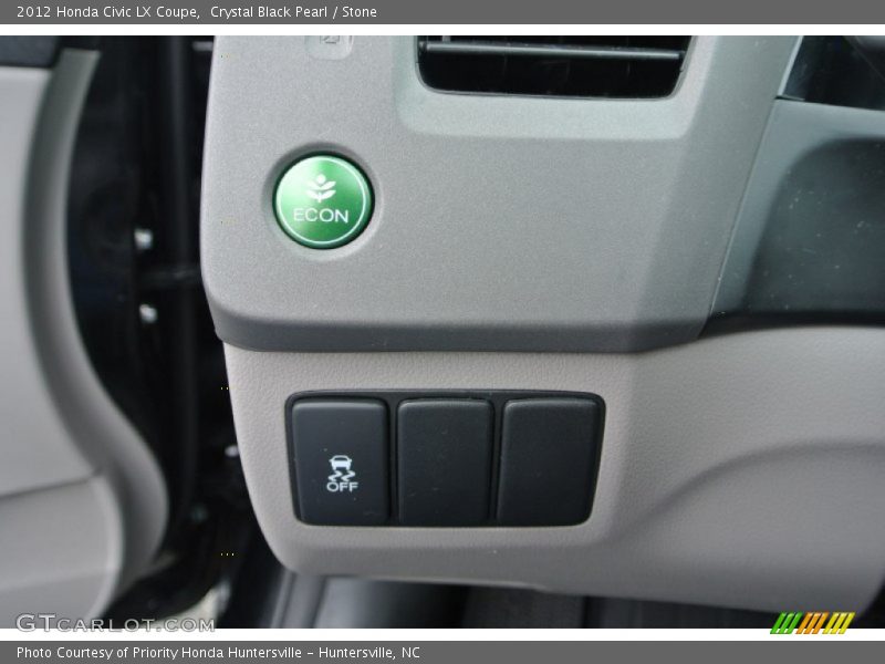 Crystal Black Pearl / Stone 2012 Honda Civic LX Coupe