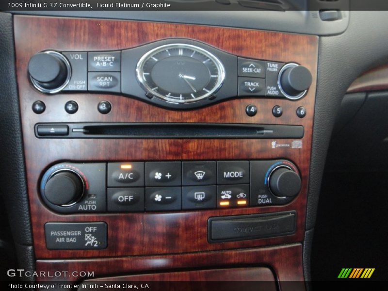 Liquid Platinum / Graphite 2009 Infiniti G 37 Convertible