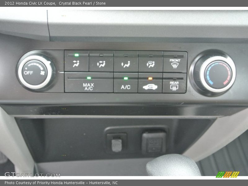 Crystal Black Pearl / Stone 2012 Honda Civic LX Coupe