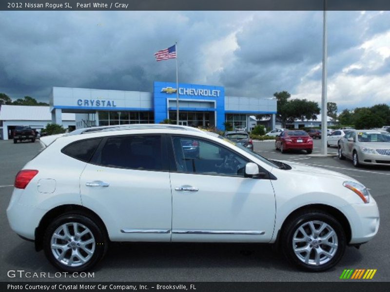 Pearl White / Gray 2012 Nissan Rogue SL