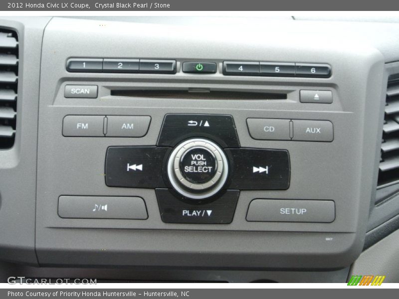 Crystal Black Pearl / Stone 2012 Honda Civic LX Coupe