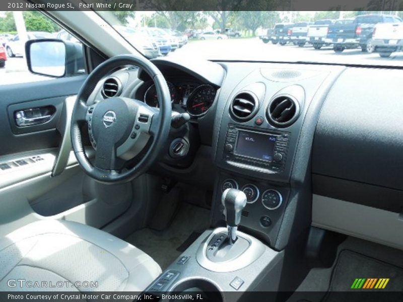 Pearl White / Gray 2012 Nissan Rogue SL