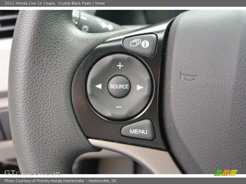 Crystal Black Pearl / Stone 2012 Honda Civic LX Coupe