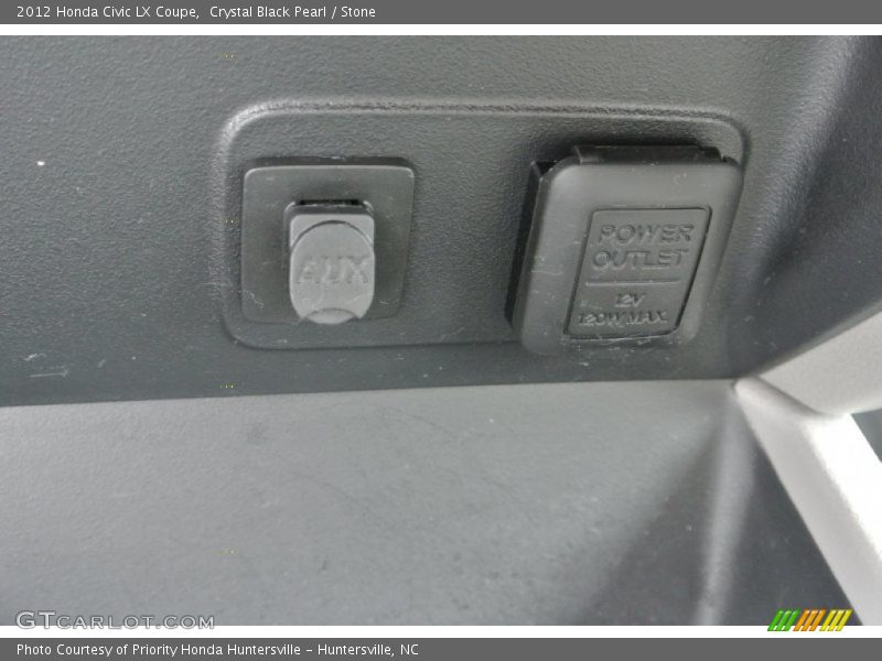 Crystal Black Pearl / Stone 2012 Honda Civic LX Coupe