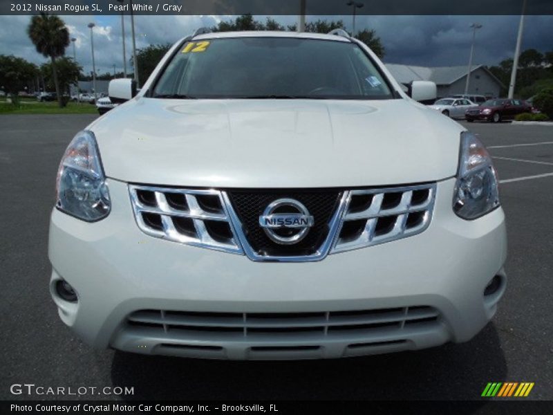 Pearl White / Gray 2012 Nissan Rogue SL