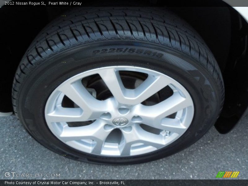 Pearl White / Gray 2012 Nissan Rogue SL
