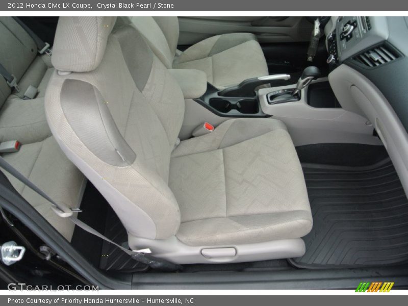 Crystal Black Pearl / Stone 2012 Honda Civic LX Coupe