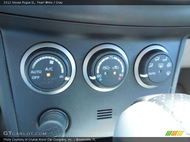 Pearl White / Gray 2012 Nissan Rogue SL