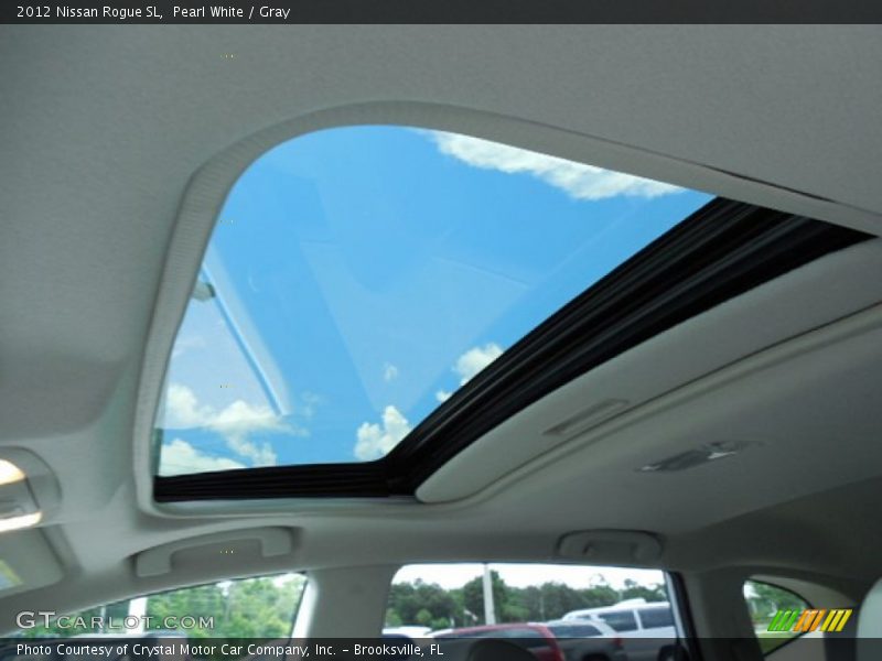 Pearl White / Gray 2012 Nissan Rogue SL