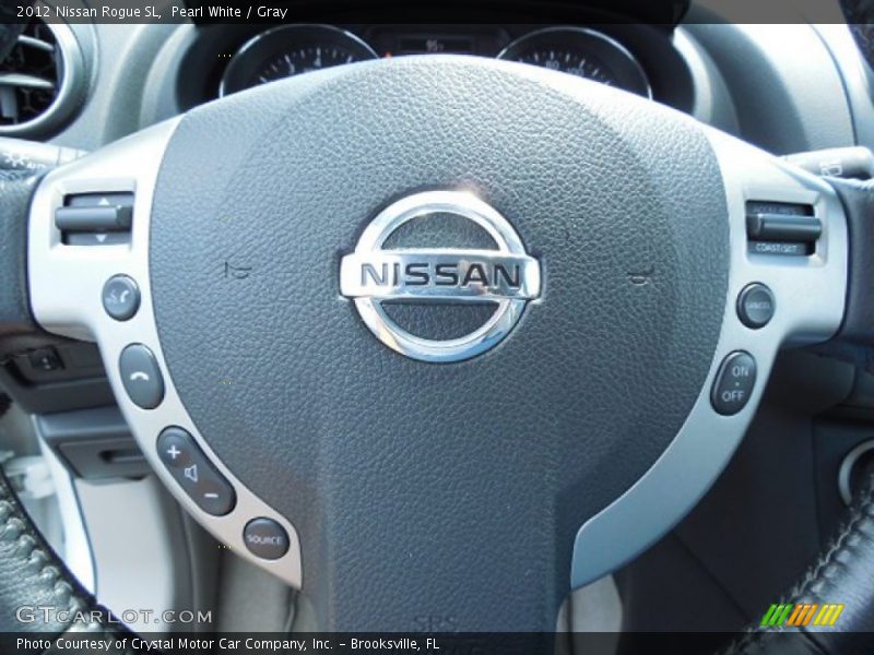 Pearl White / Gray 2012 Nissan Rogue SL