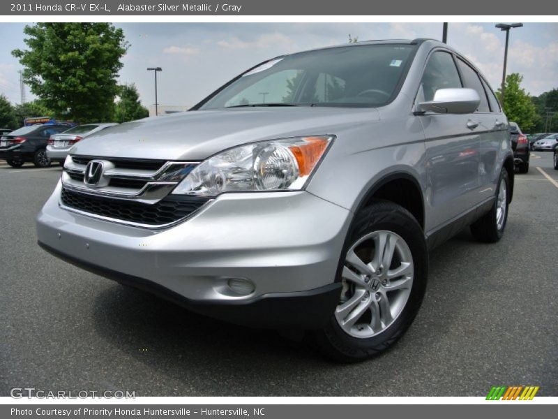 Alabaster Silver Metallic / Gray 2011 Honda CR-V EX-L