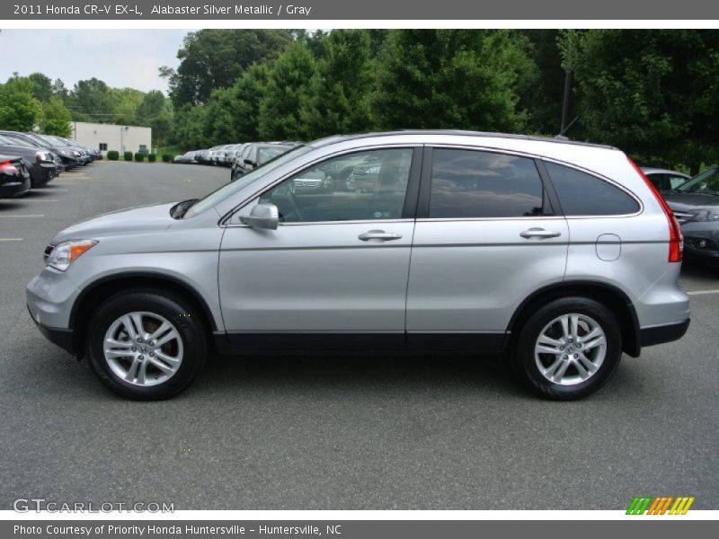 Alabaster Silver Metallic / Gray 2011 Honda CR-V EX-L